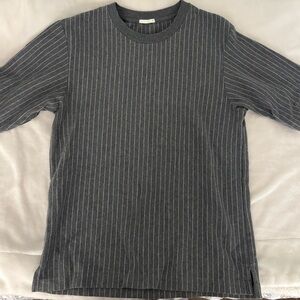 Gray Striped Unisex Tomboy Shirt